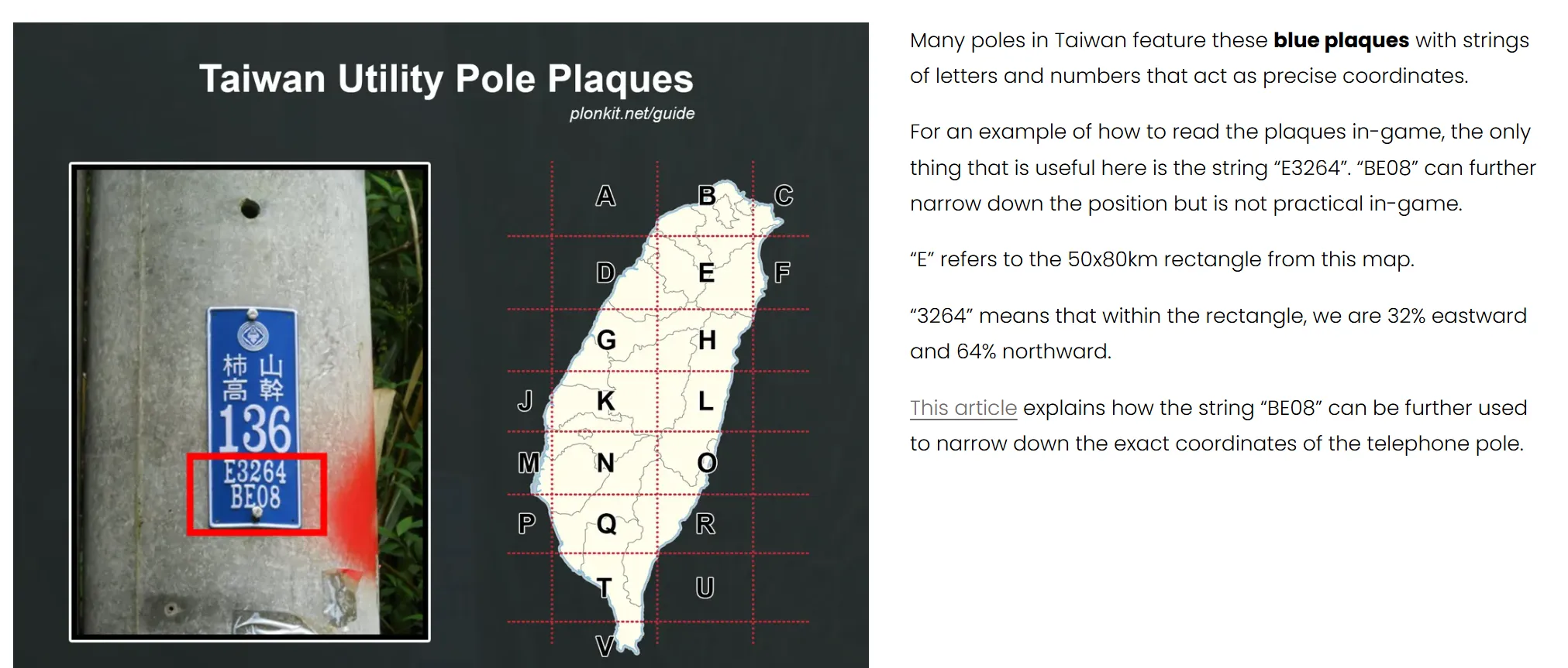Taiwan power pole map